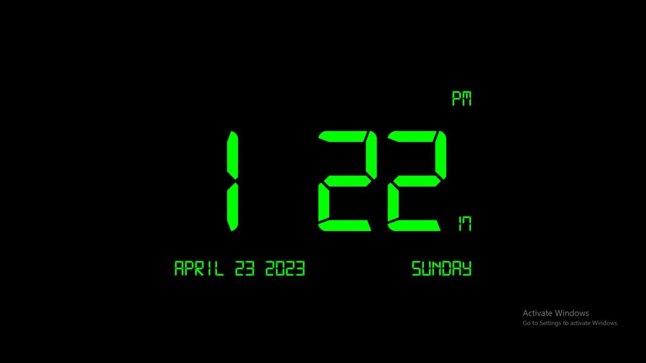 The Digital-7 Clock Screen Saver