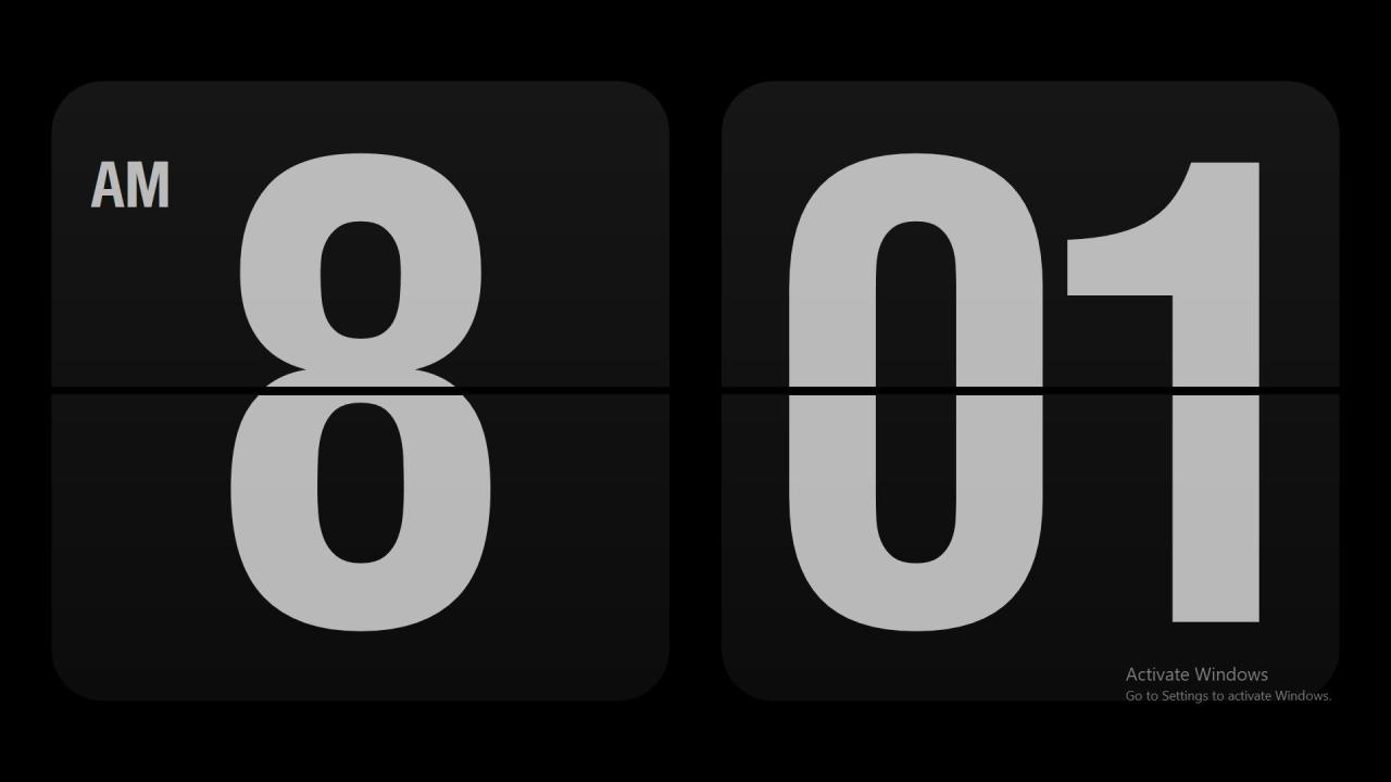 The Fliqlo Flip Clock Screen Saver