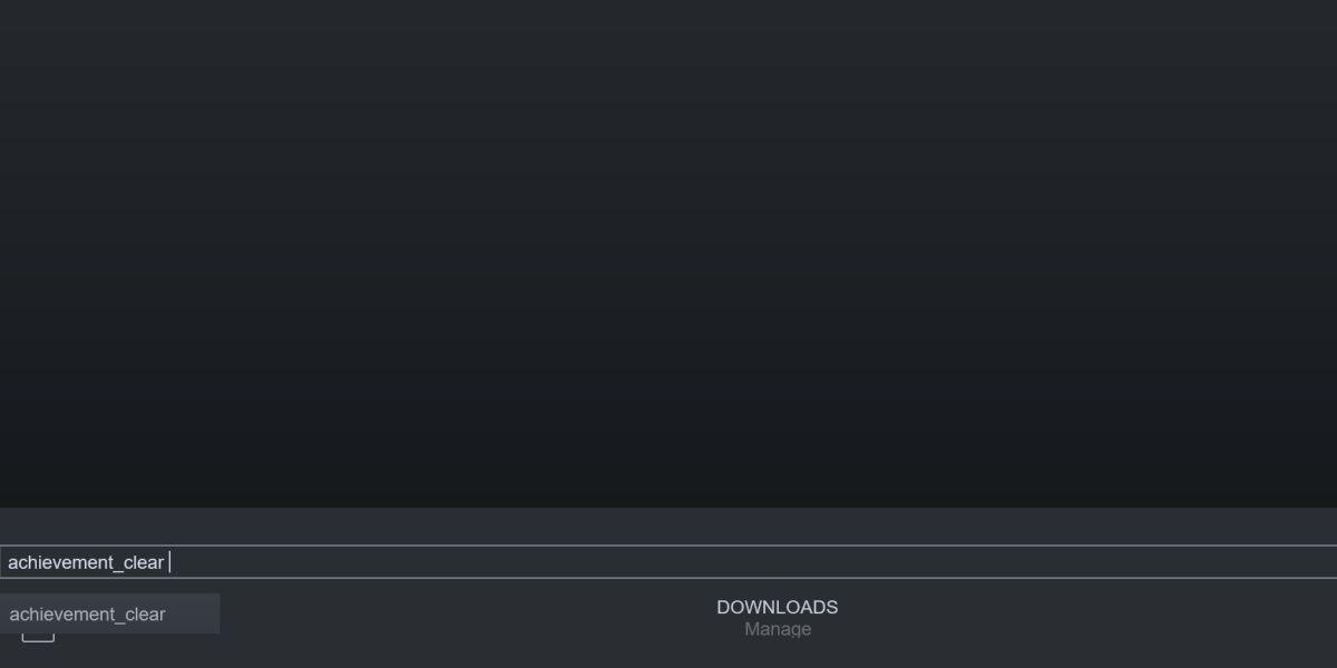 screenshot of achievement clear in steam client console