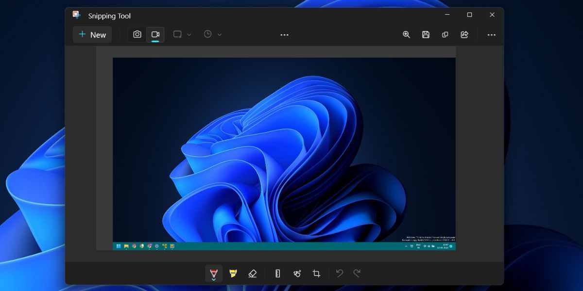 Snipping tool in Windows 11