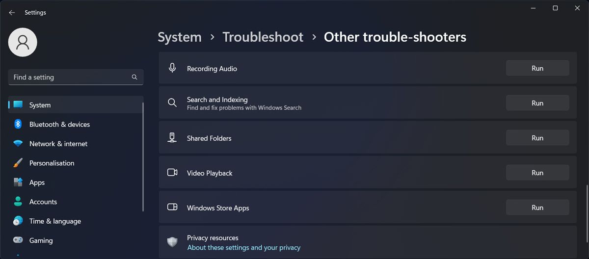 Run the Microsoft Store troubleshooter