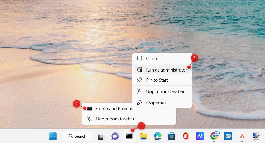 Pin Command Prompt to Taskbar