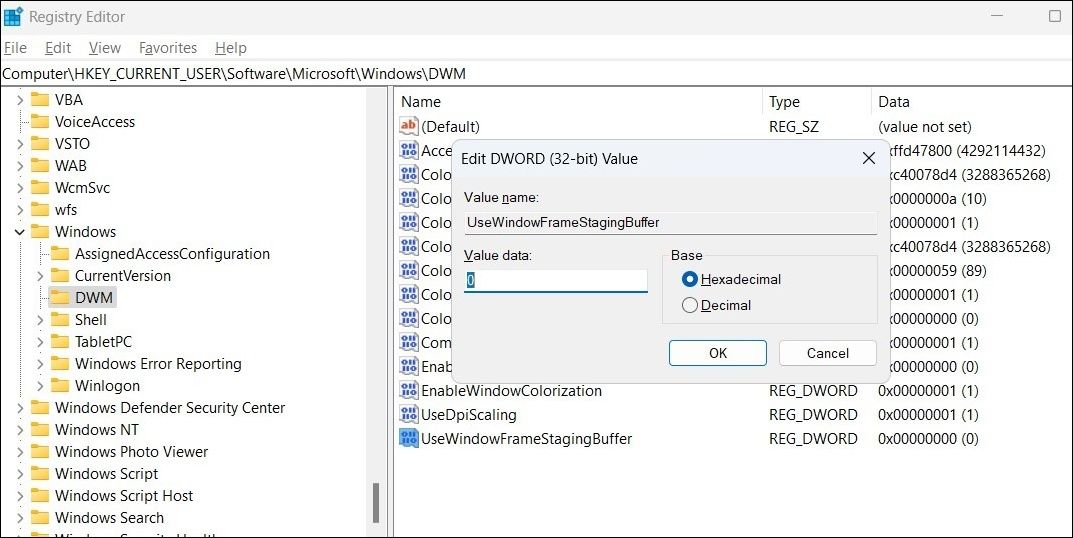 Disable Rounded Corners in Windows 11 via Registry Editor