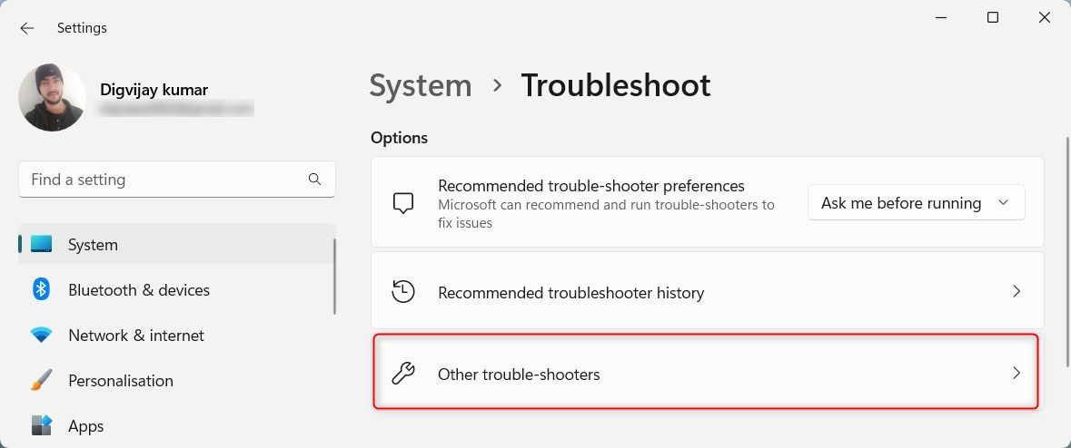 Other troubleshooters