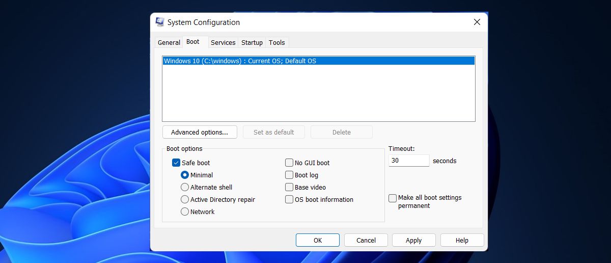 Boot your computer in Safe mode